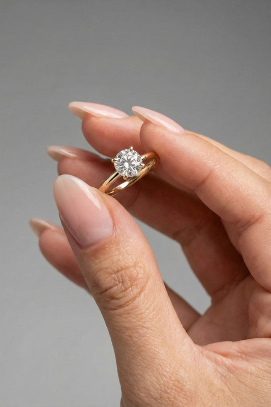 Round Cut Lab grown Diamond Solitaire Engagement Ring