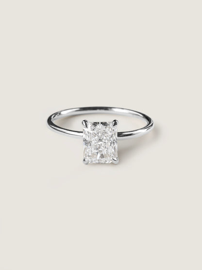 1.5 CT - 3.5 CT Radiant Cut Lab grown Diamond Solitaire Engagement Ring