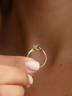 1 CT - 2 CT Pear Cut Lab grown Diamond Twisted Pave Setting Engagement Ring