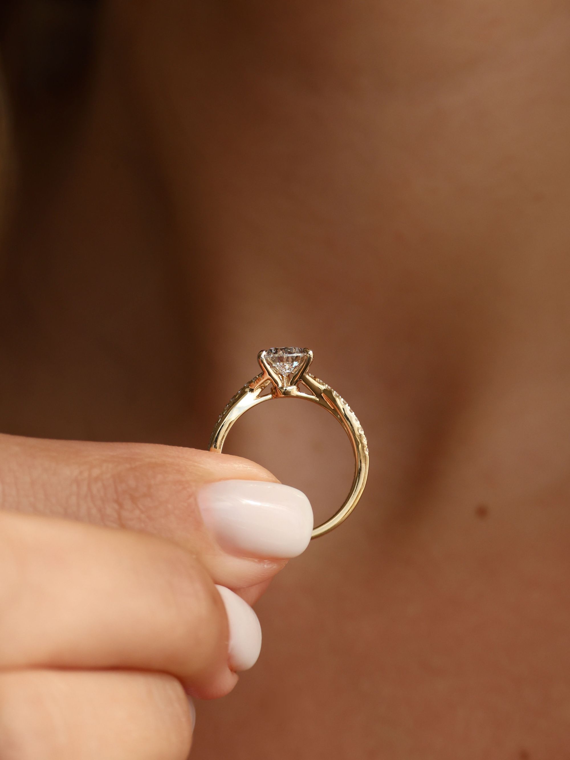 1 CT - 2 CT Pear Cut Lab grown Diamond Twisted Pave Setting Engagement Ring