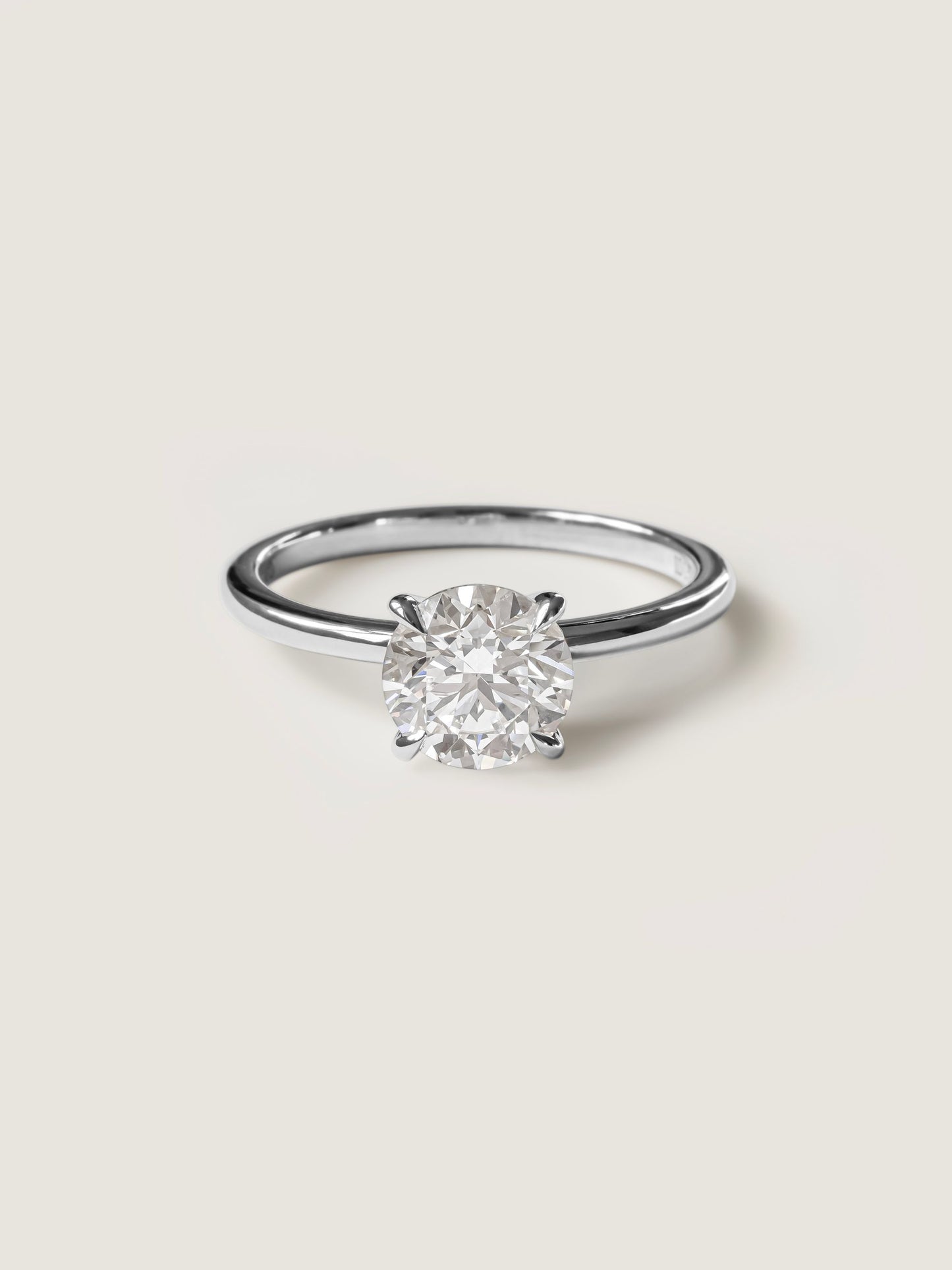 1.5 CT - 3.5 CT Round Cut Lab grown Diamond Solitaire Engagement Ring