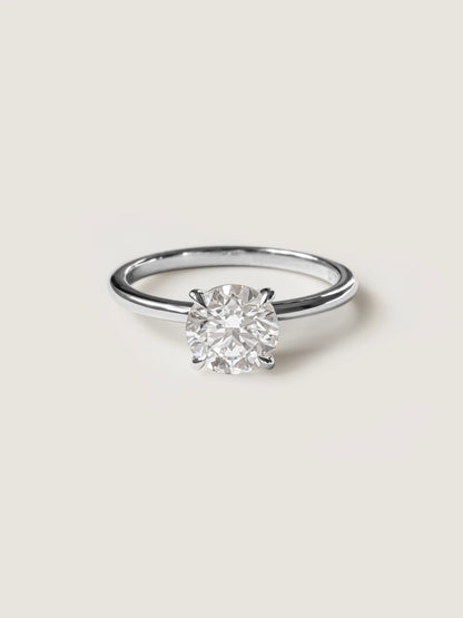 1.5 CT - 3.5 CT Round Cut Lab grown Diamond Solitaire Engagement Ring