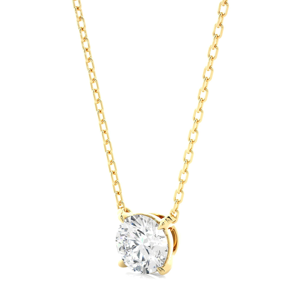 1.03 CT Round Cut Moissanite Diamond Solitaire Pendant Necklace