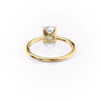 2.5 CT Elongated Cushion Solitaire Moissanite Engagement Ring