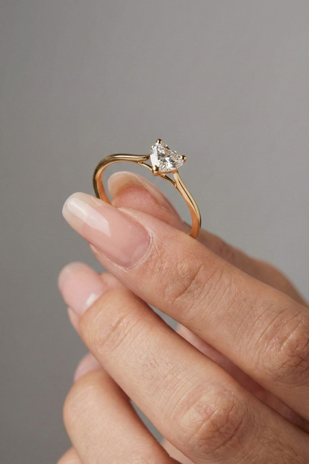 Heart Cut Solitaire Moissanite Engagement Ring