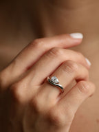 1 CT - 3 CT Pear Cut Lab grown Diamond Solitaire Engagement Ring