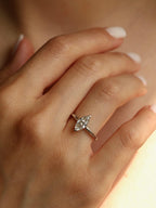 1 CT - 3 CT Marquise Cut Lab grown Diamond Solitaire Engagement Ring