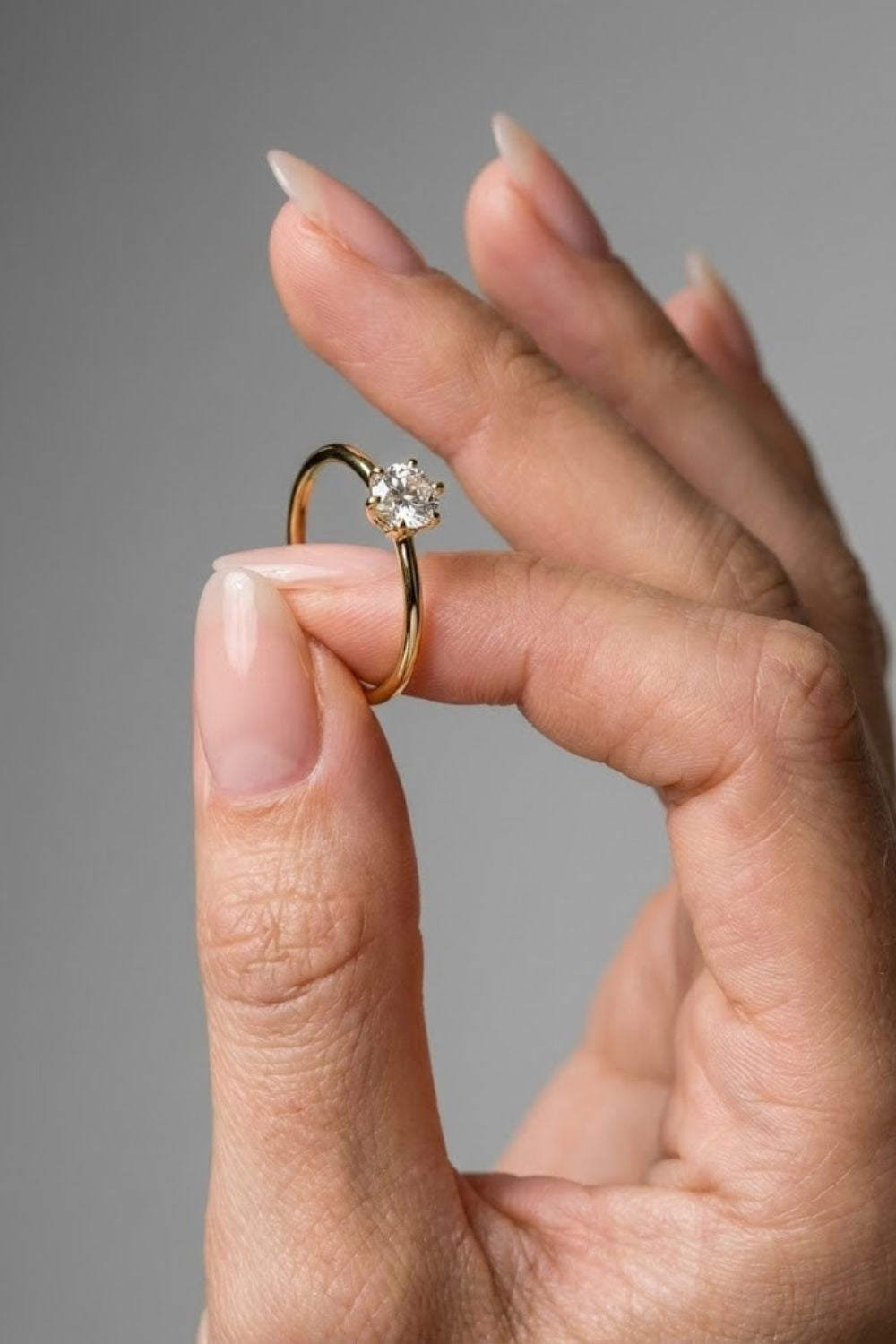 Round Cut Lab grown Diamond Solitaire Engagement Ring