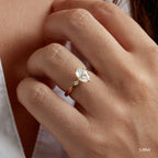 1 CT - 2 CT Oval Cut Three Stone Twisted Moissanite Engagement Ring