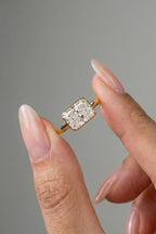 2.01 CT - 3.01 CT Radiant Cut Lab grown Diamond Solitaire Engagement Ring