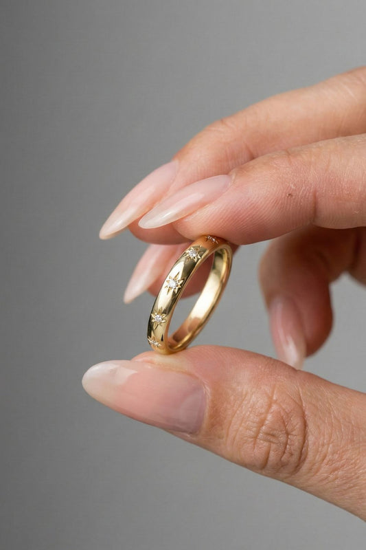 Round CVD Diamond Flush Setting Wedding Band