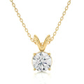 0.59 CT Round Cut Moissanite Diamond Solitaire Necklace