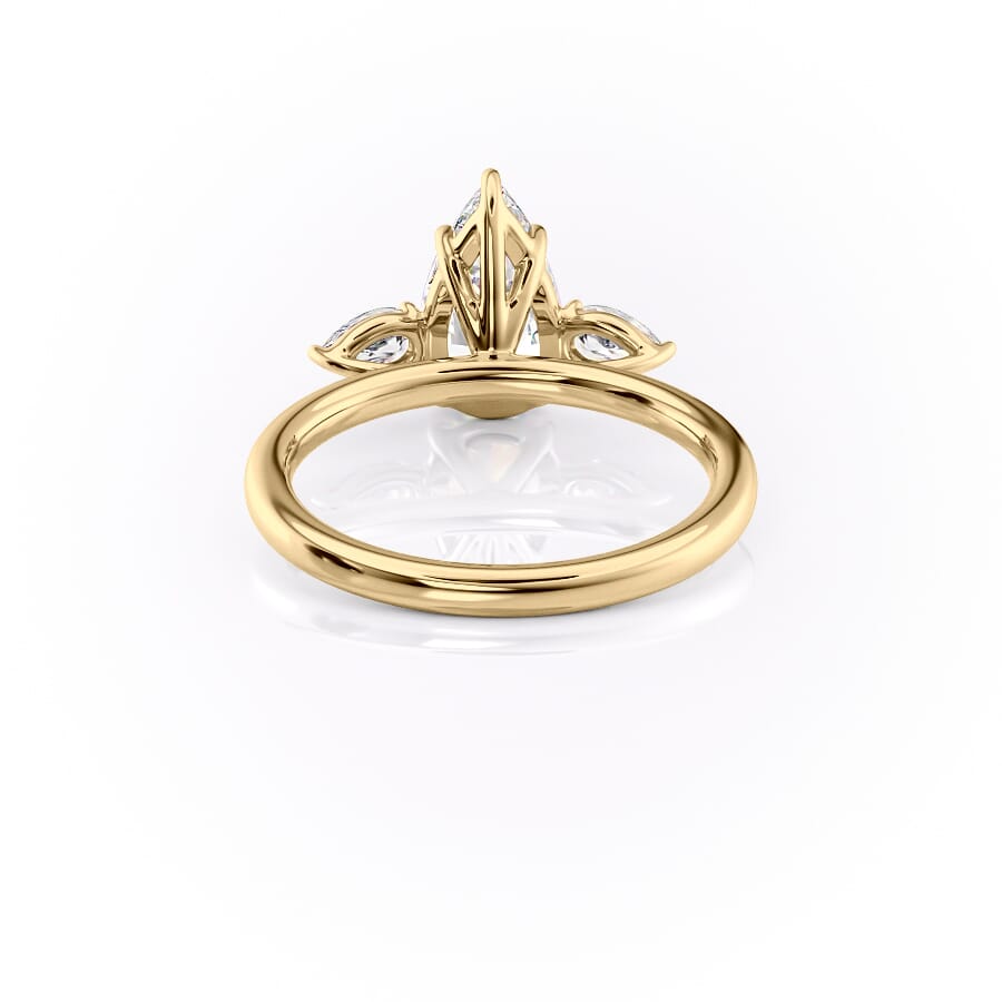 2 CT - 3 CT Pear Cut Three Stone Moissanite Engagement Ring