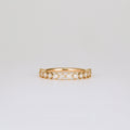 0.38 TCW Round CVD Diamond Shared Prong Half Eternity Wedding Band