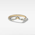 0.32 TCW Baguette CVD Diamond Chevron Bar Set Wedding Band