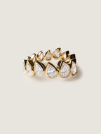 3.2 TCW Pear CVD Diamond Bezel Eternity Wedding Band