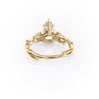 2 CT - 3 CT Pear Cut Three Stone Twig Moissanite Engagement Ring