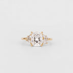 2.51 CT - 3.51 CT Elongated Cushion Cut Lab grown Diamond Cluster Engagement Ring