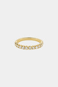 0.39 TCW Round Moissanite Half Eternity Wedding Band