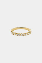 0.39 TCW Round Moissanite Half Eternity Wedding Band