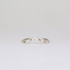 0.12 TCW Round & Pear CVD Diamond Curved Scattered Wedding Band