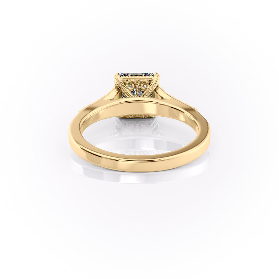 2 CT - 3 CT Asscher Cut Vintage Style Moissanite Engagement Ring