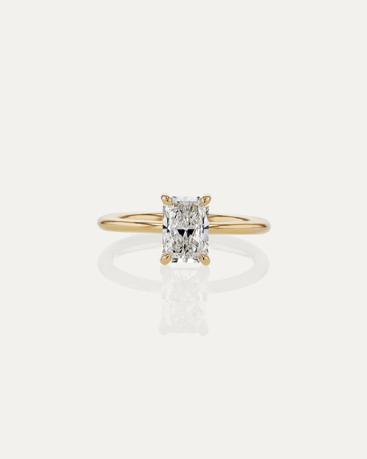 1 CT - 3 CT Radiant Cut Lab grown Diamond Solitaire Engagement Ring