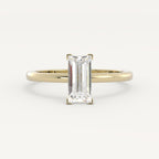 0.6 CT - 1 CT Baguette Cut Lab grown Diamond Solitaire Engagement Ring