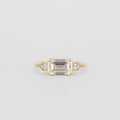 1.75 CT - 3.75 CT Emerald Cut Lab grown Diamond Three Stone Engagement Ring