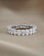 3.38 TCW Oval CVD Diamond Full Eternity Wedding Band