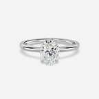 2 CT - 2.2 CT Oval Cut Solitaire Moissanite Engagement Ring