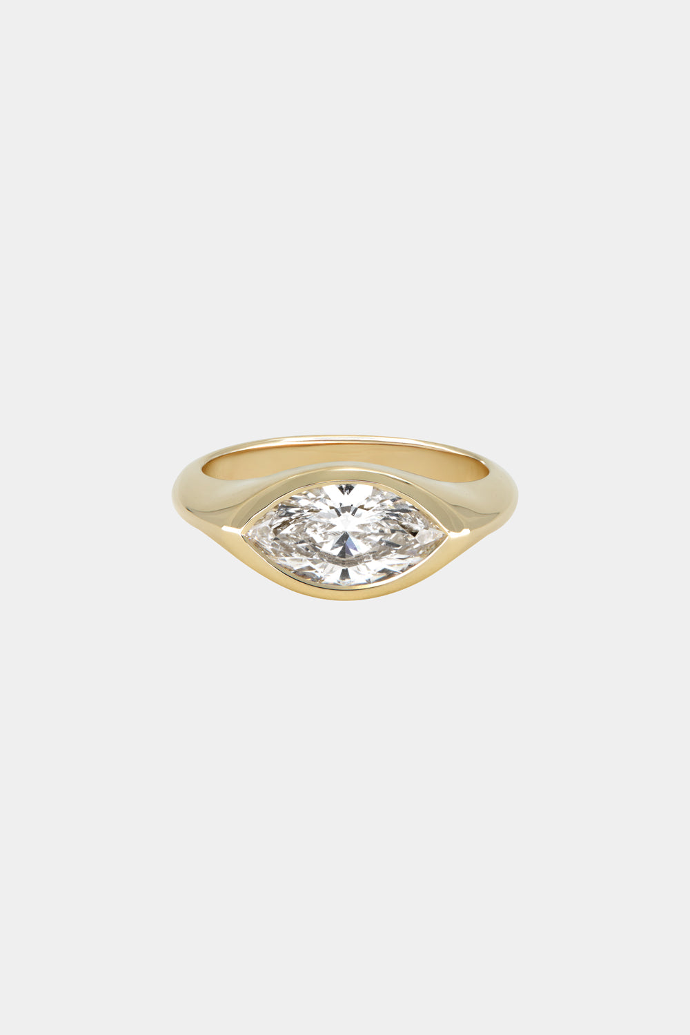 1.79 CT Marquise Cut Lab grown Diamond Bezel Setting Solitaire Engagement Ring