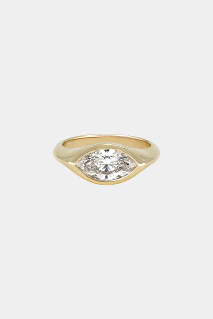 1.79 CT Marquise Cut Lab grown Diamond Bezel Setting Solitaire Engagement Ring