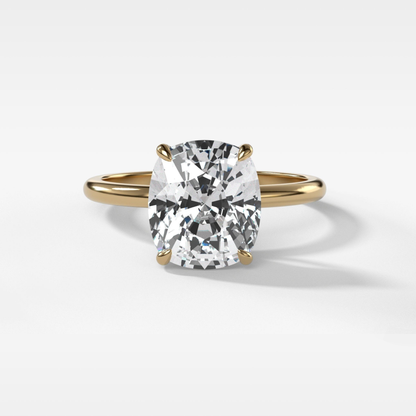 2 CT - 4 CT Elongated Cushion Cut Lab grown Diamond Solitaire Engagement Ring