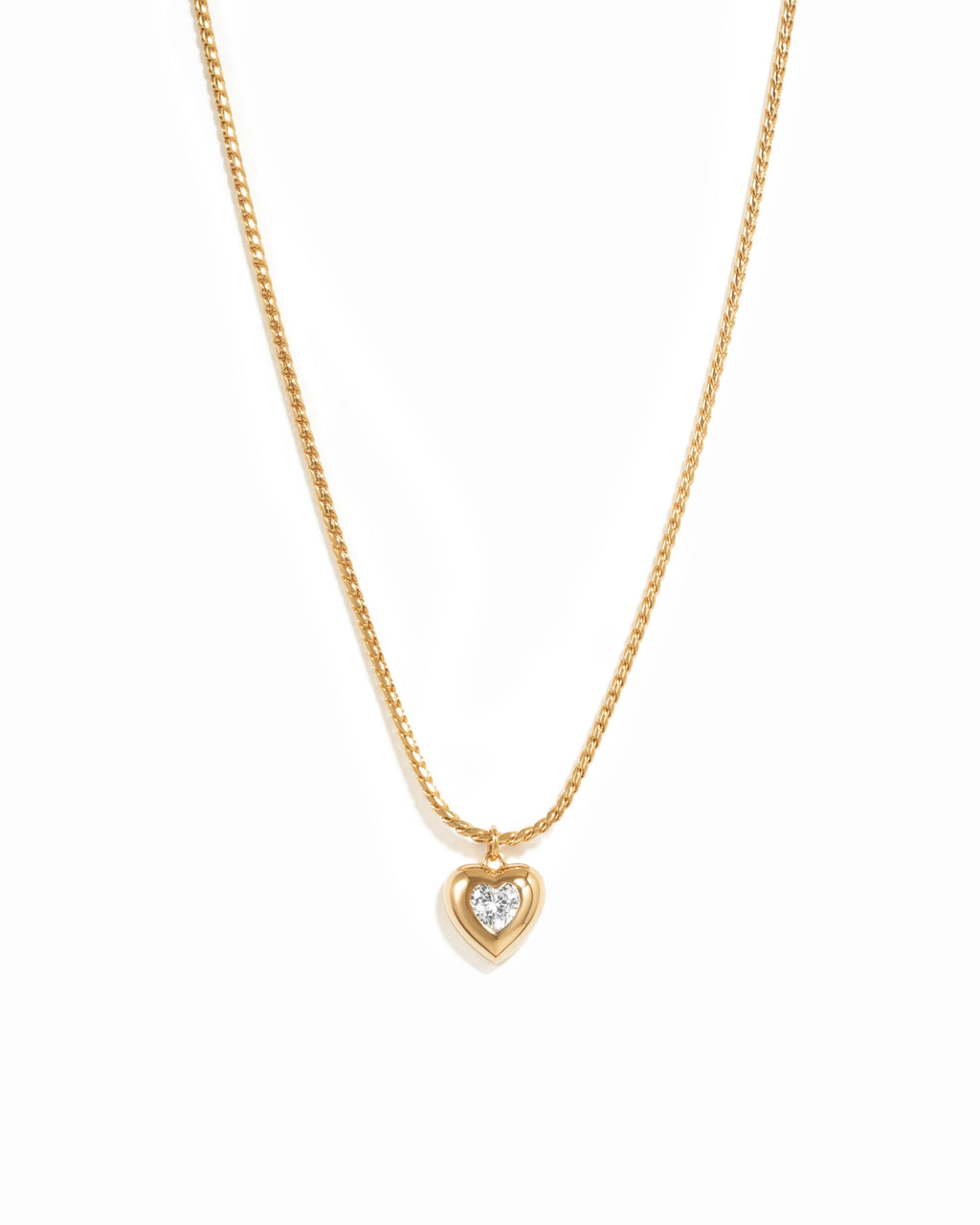 0.21 CT Heart Cut Moissanite Diamond Solitaire Pendant Necklace