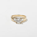 1.23 CT - 3.23 CT Round Cut Lab grown Diamond Side Stone Engagement Ring