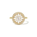 0.32 CT Round Cut Moissanite Halo Mosaic Engagement Ring