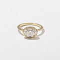 1.82 CT - 2.82 CT Oval Cut Lab grown Diamond Solitaire Bezel Setting Engagement Ring