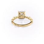 2 CT - 3 CT Cushion Cut Milgrain Pave Style Moissanite Engagement Ring