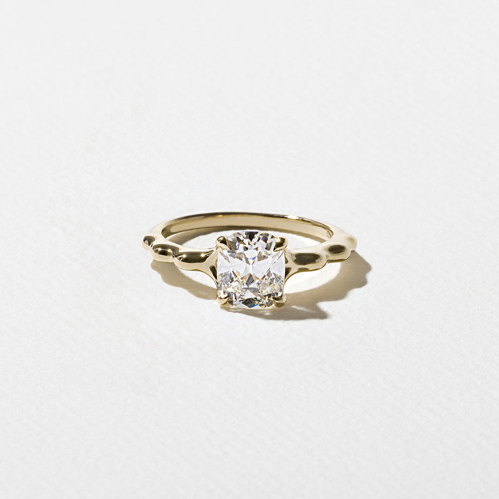 1.35 CT - 3.35 CT Cushion Cut Lab grown Diamond Solitaire Engagement Ring