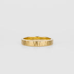 Straight Hammered Wedding Band For Men