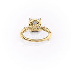 2 CT - 2.5 CT Princess Cut Halo Twig Style Moissanite Engagement Ring