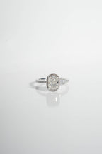 1 CT - 2 CT Elongated Cushion Cut Halo & Pave Moissanite Engagement Ring