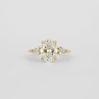 2.02 CT - 3.02 CT Oval Cut Lab grown Diamond Three Stone Engagement Ring