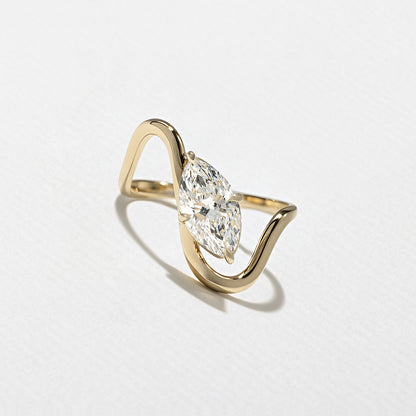 1.25 CT - 3.25 CT Marquise Cut Lab grown Diamond Solitaire Engagement Ring