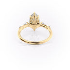 2 CT - 3 CT Marquise Cut Hidden Halo Cluster Moissanite Engagement Ring