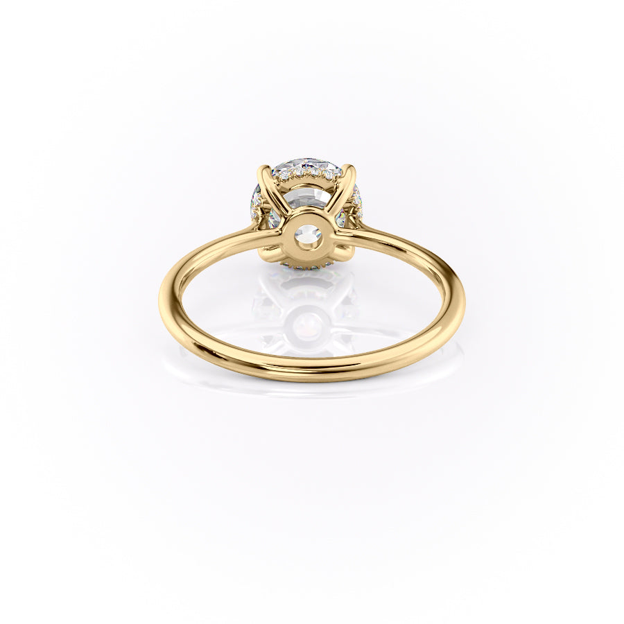 1.5 CT - 2 CT Round Cut Hidden Halo Moissanite Engagement Ring