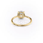 1.5 CT - 2 CT Round Cut Hidden Halo Moissanite Engagement Ring