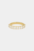 1.1 TCW Oval Moissanite Half Eternity Wedding Band