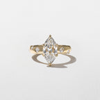 2.09 CT - 3.09 CT Marquise Cut Lab grown Diamond Side Stone Engagement Ring